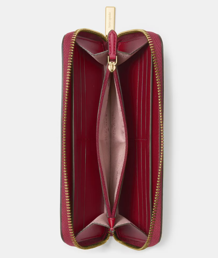 Cartera larga roja Kate Spade