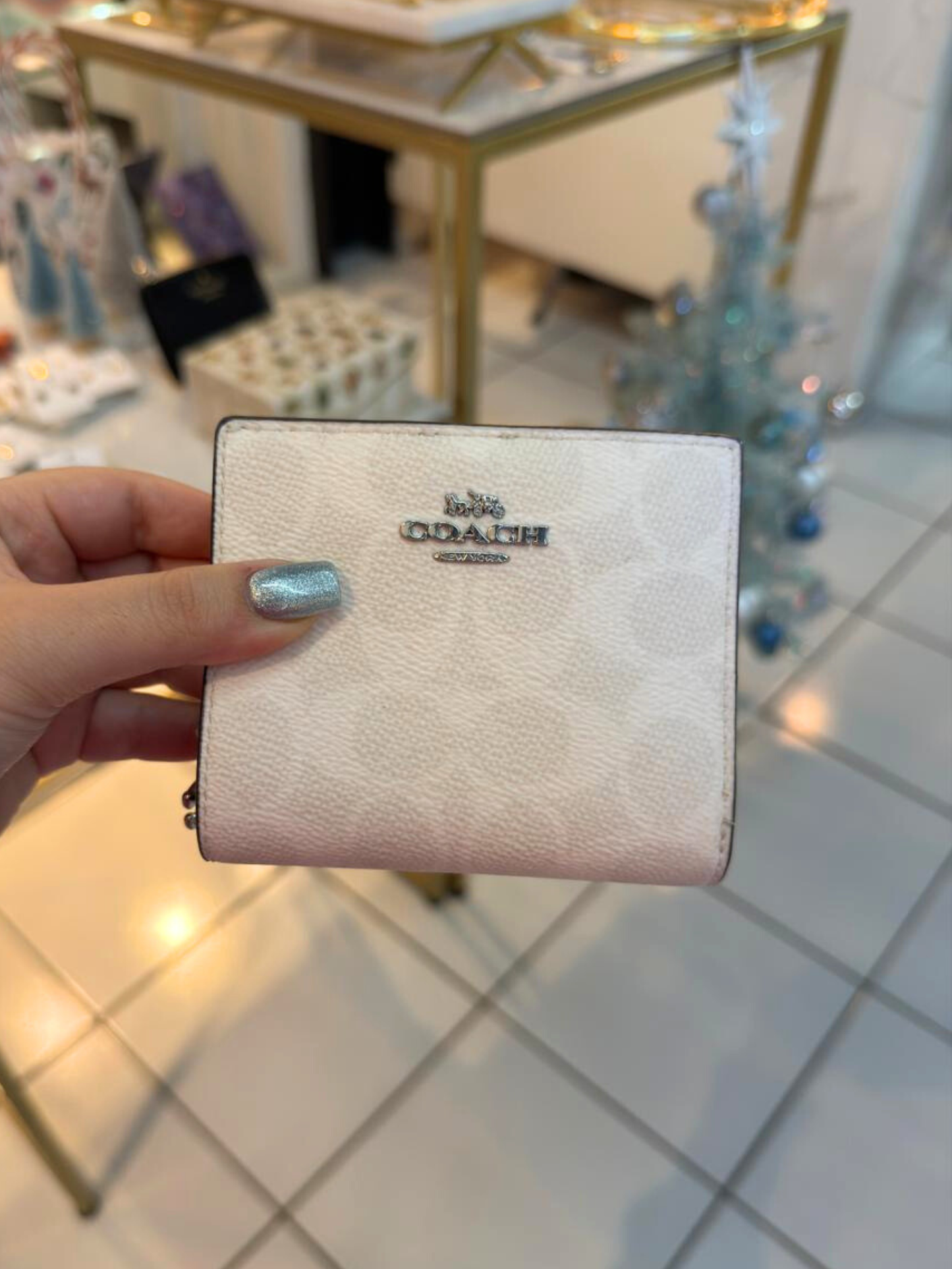 Cartera chica blanca Coach