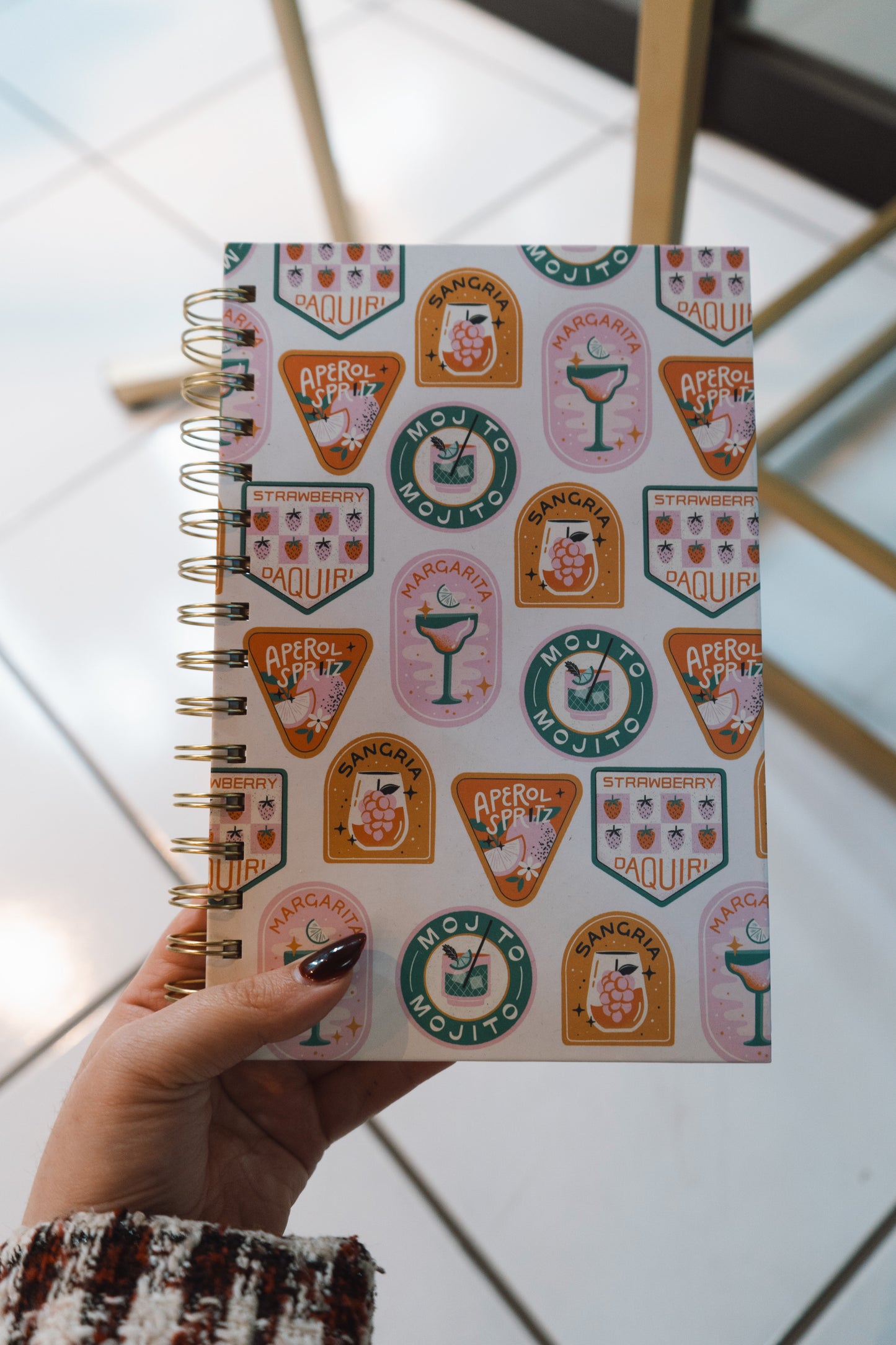 Libreta rayas bebidas