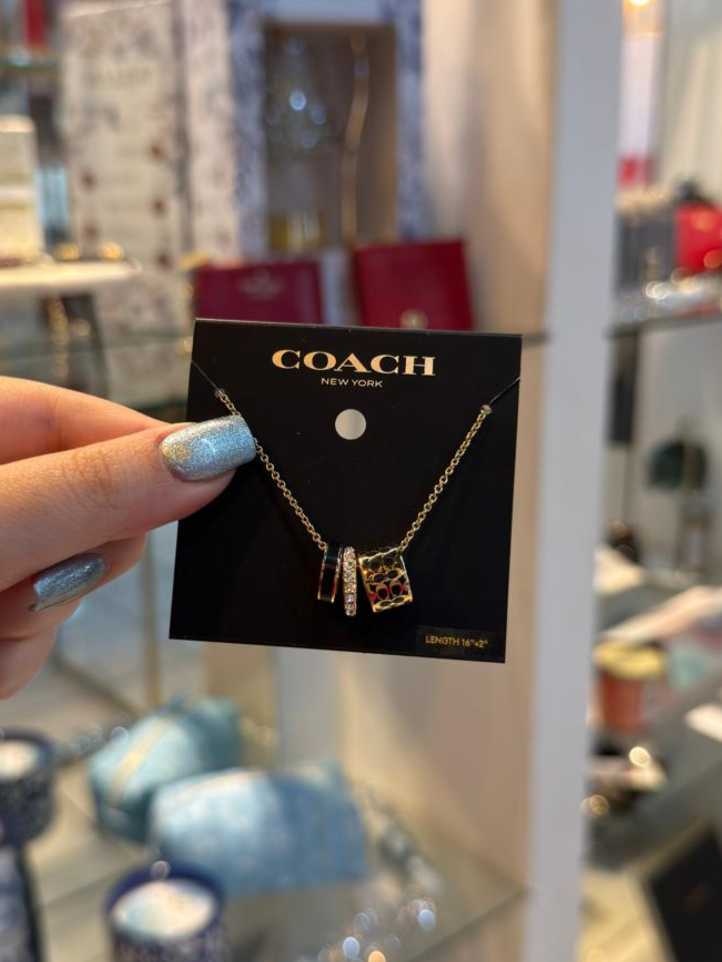 Collar con 3 anillos Coach