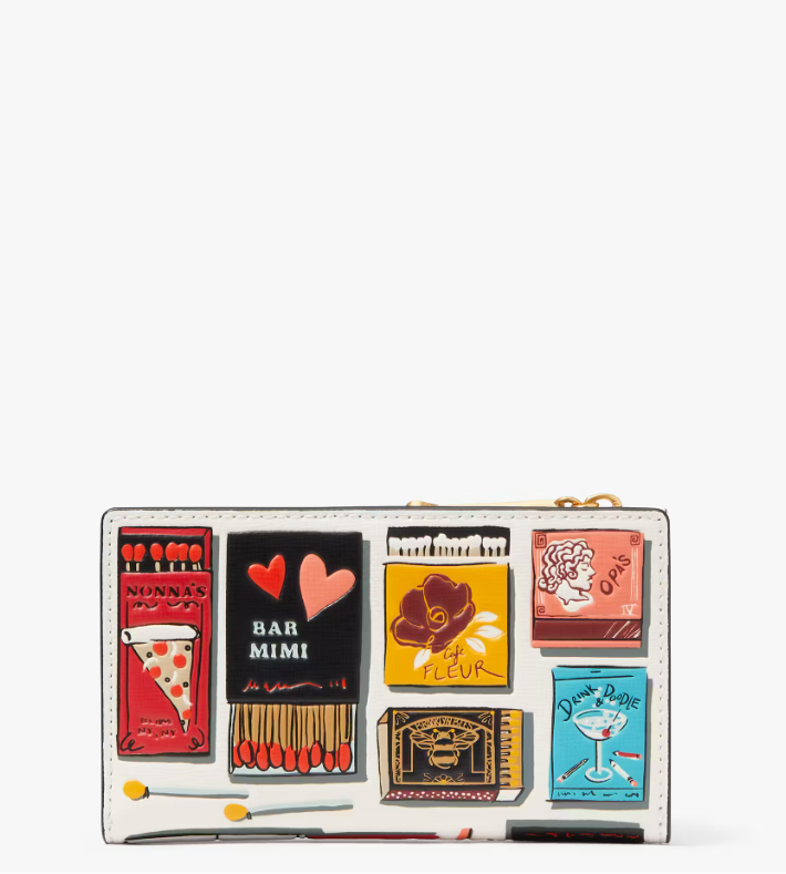 Morgan Matchbox Embossed Small Slim Bifold Wallet - Kate Spade *PRE ORDEN