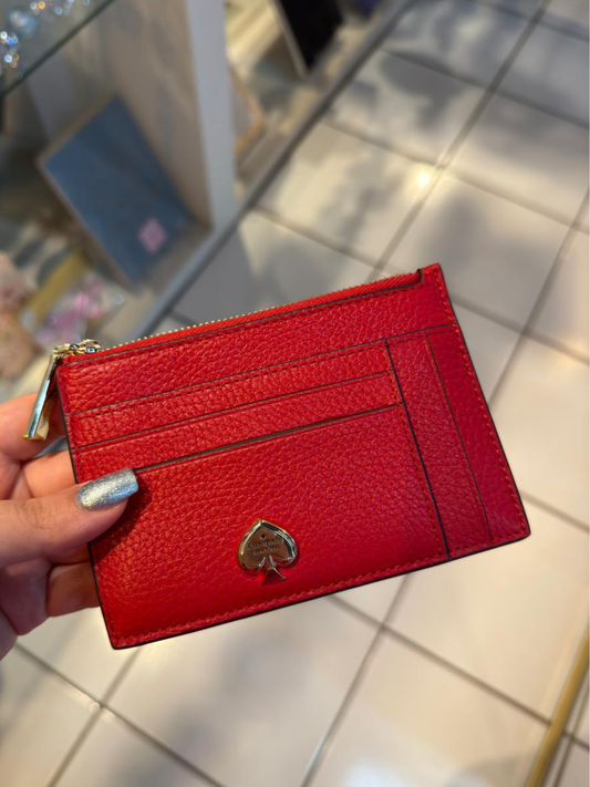 Cartera tarjetero rojo Kate Spade