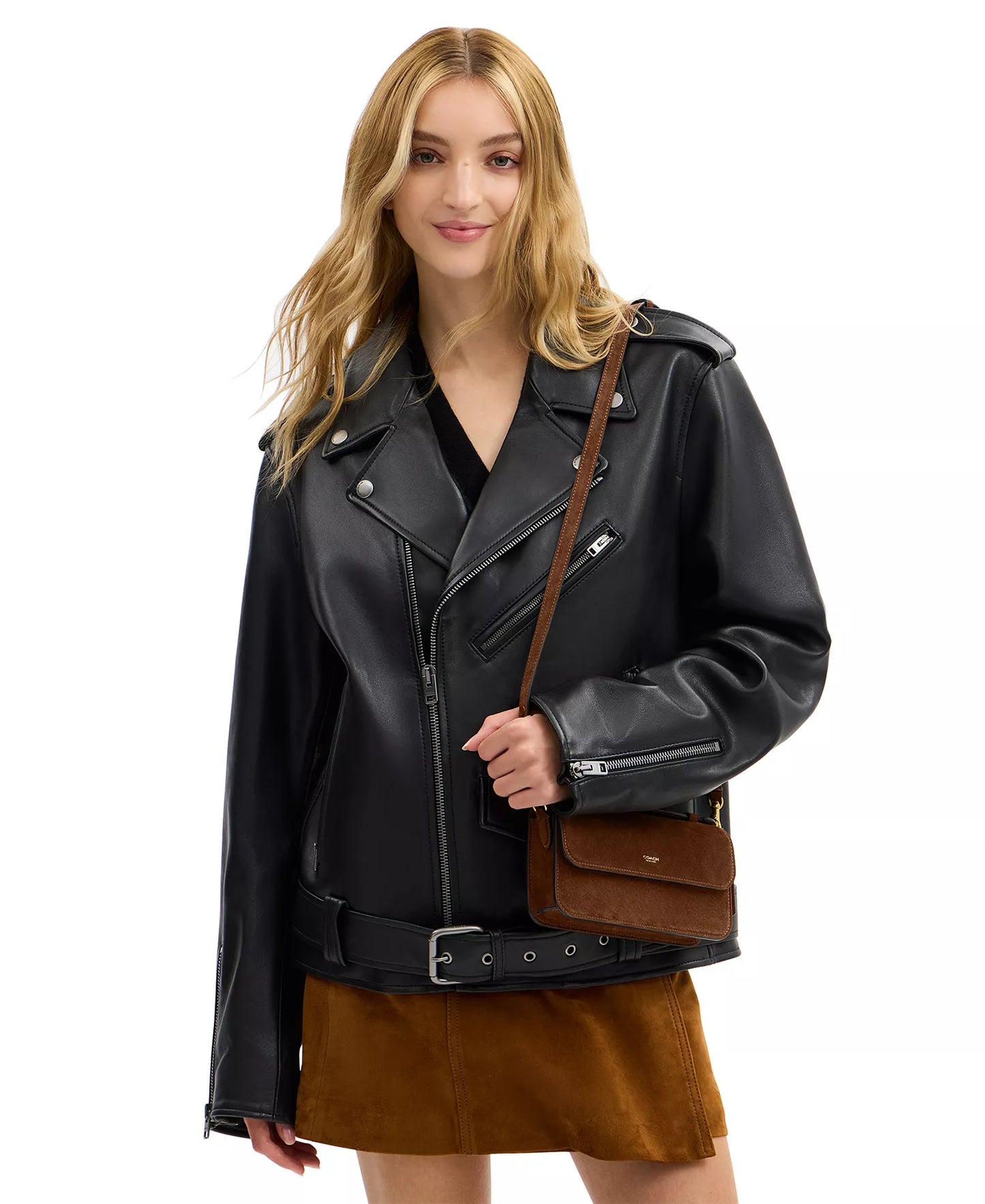 Suede Elora Top Handle Leather Crossbody Bag - Coach *P.O