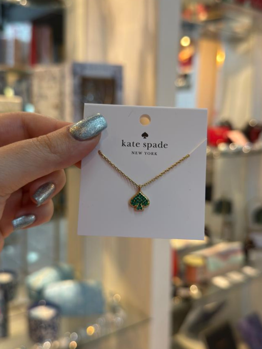 Collar espada con brillos verde Kate Spade