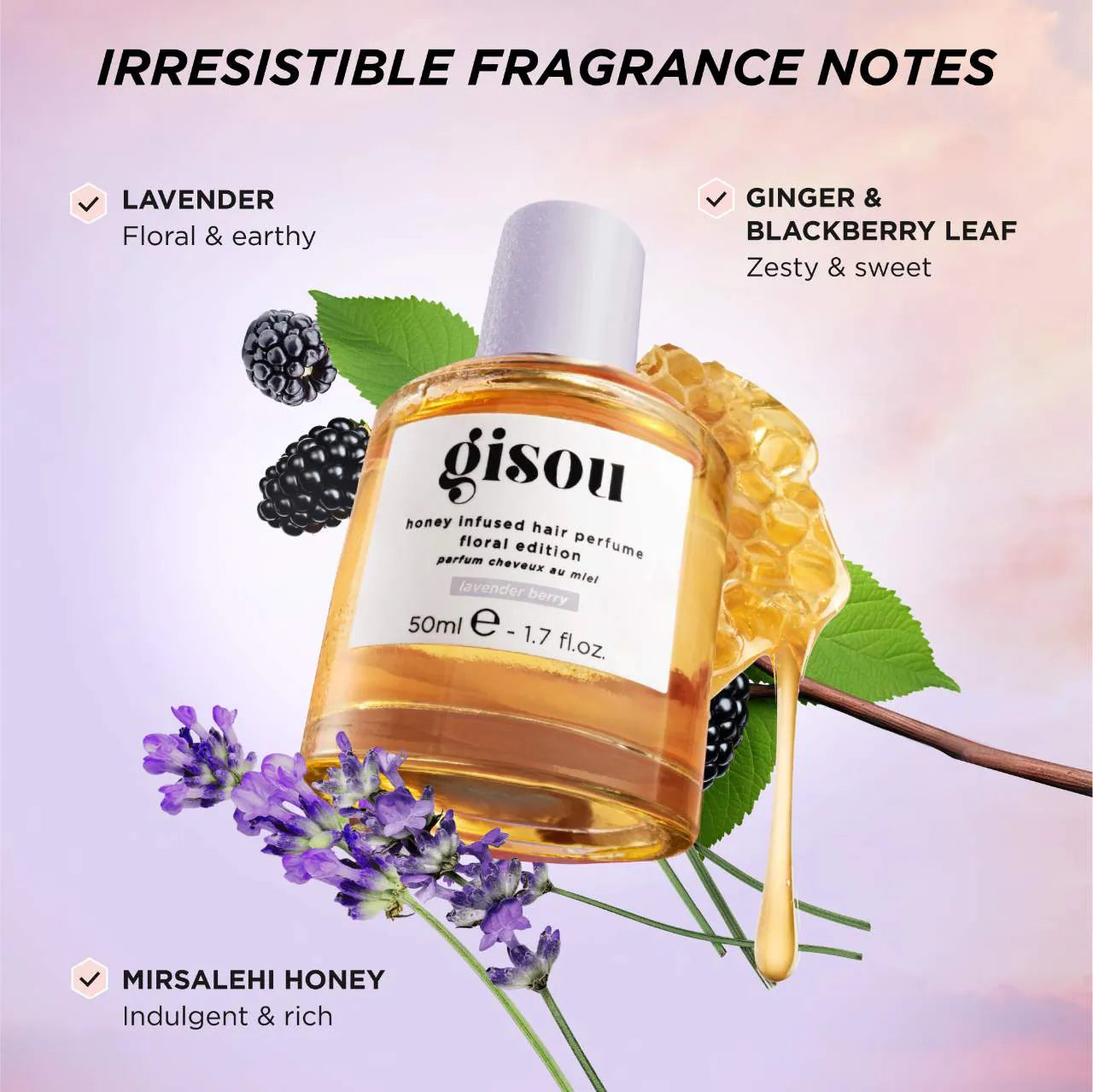Gisou - Mini Lavender Berry Honey Infused Hair Perfume *Pre-Orden