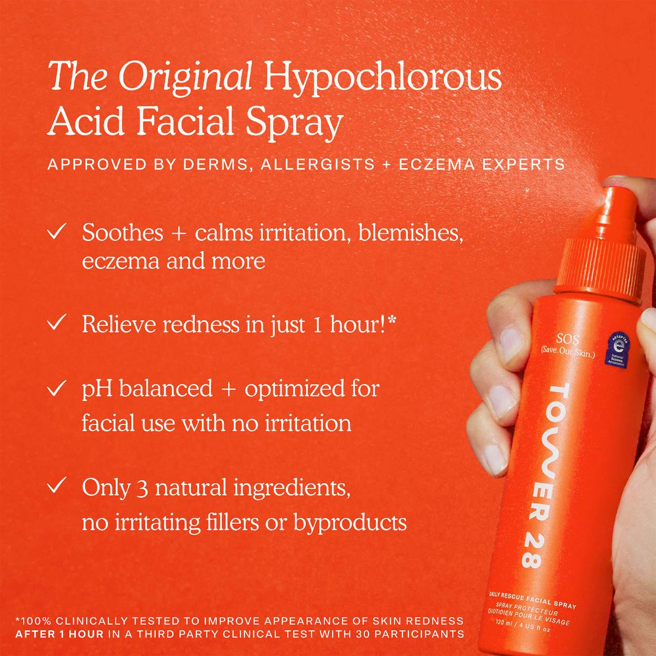 Tower 28 - SOS Daily Rescue Facial Spray with Hypochlorous Acid *Pre-Orden