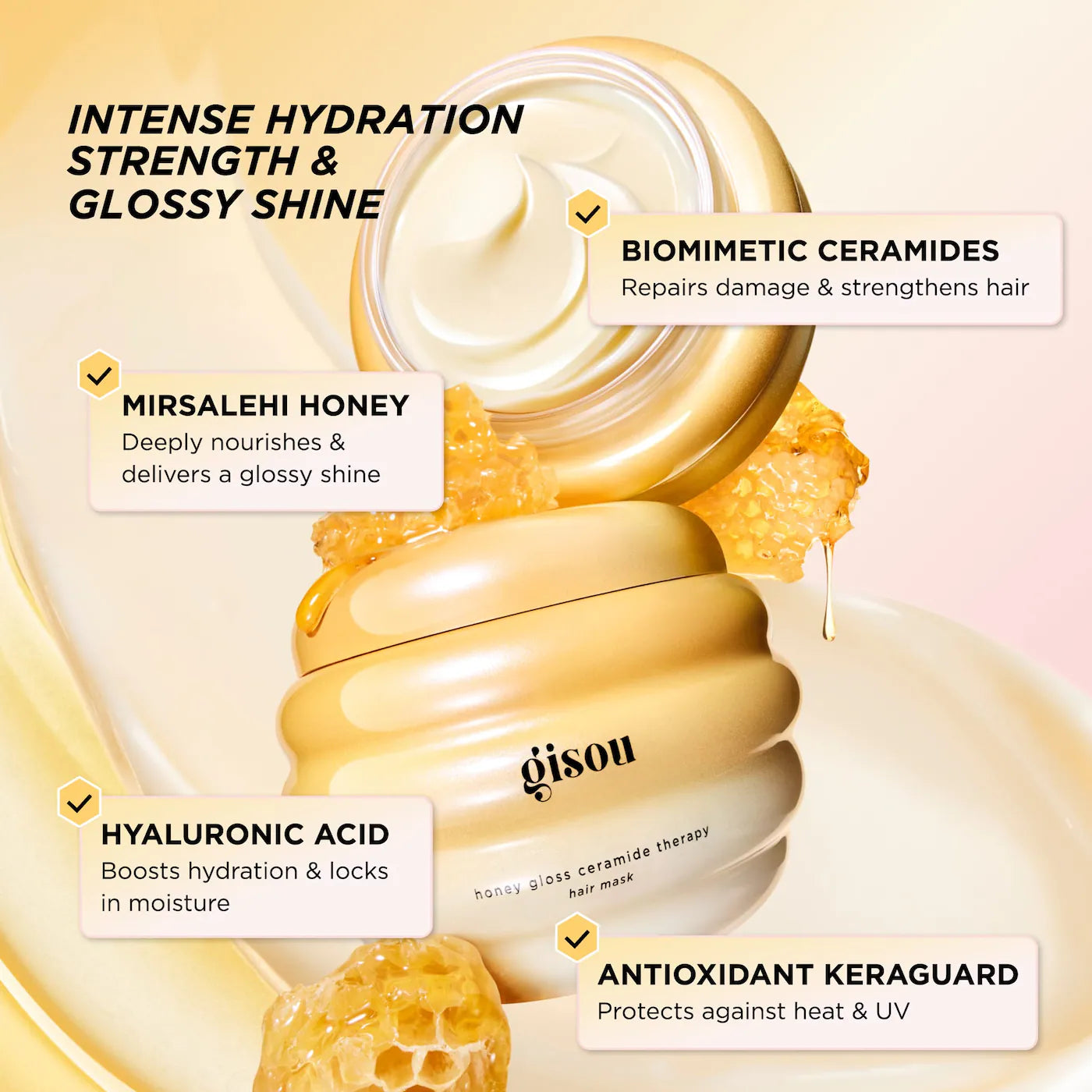 Gisou - Honey Gloss Ceramide Therapy Hydrating Hair Mask *Pre-Orden